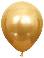 Шары латексные хром золото, воздушный шар 30 см 12" для фотозоны 1 шт Balonevi Турция