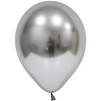 Повітряні кулі Хром срібло, латексна куля для фотозони 30 см 12" 1 шт Balonevi Туреччина