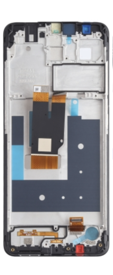 Дисплей (екран) для Nokia 2.4 + тачскрин, чорний, з передньою панеллю