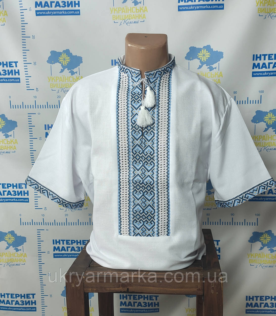 Вишита сорочка з коротким рукавом "Стежка"