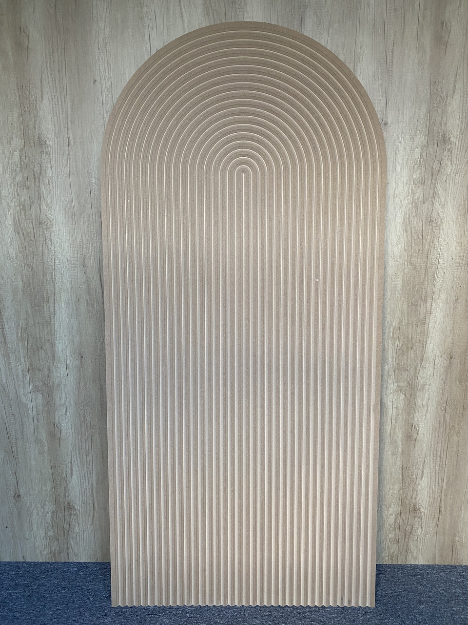 Перегородка (ширма) декоративная с узором Manific Decor для офиса, дома из светлого дерева 90 * 220 см - фото 1 - id-p1587392517