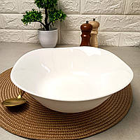 Великий білий салатник із хвилястими краями Bormioli Parma 24.5 см