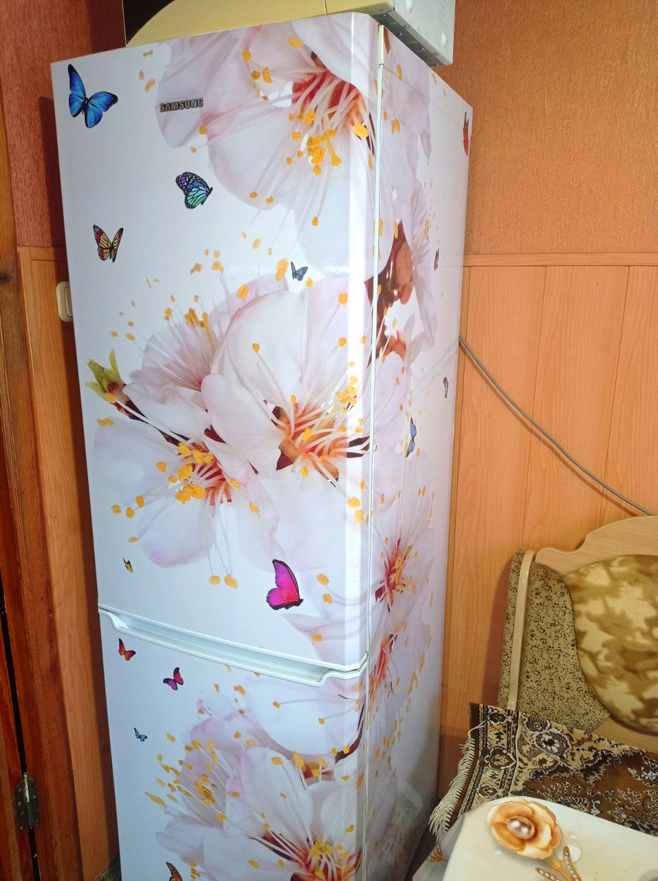 Наклейка на холодильник, квітуча вишня, 180х60 см - Лицьова (В), з ламінуванням - фото 8 - id-p753988320