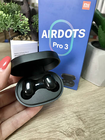 Бездротові навушники TWS Xiaomi Redmi AirDots Pro 3 матові чорні, фото 2