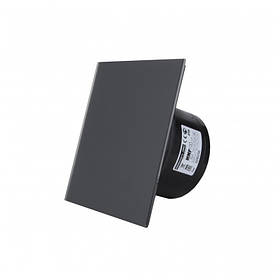 Дизайнерський вентилятор 169м.куб. Mmotors MMP 100 у ванну скло чорний матовий