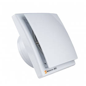 Витяжний вентилятор 169м.куб. Mmotors MM-OK 100 ультратонкий квадратний білий з клапаном