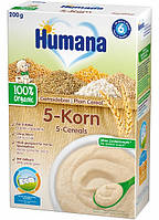 Humana Organic Каша безмолочная органическая Цельнозерновая 5 злаков 6м+ 200г