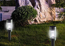 Садовий ліхтар Смолоскип на сонячній батареї LED 30 см Білий, фото 2