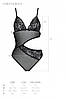 Боді еротичне з ажурним ліфом Кріста Body black L/XL — Passion, фото 6