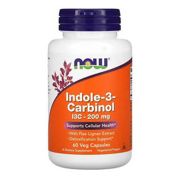 Допомагає детоксикації організму, NOW Indole 3 Carbinol 60 капсул