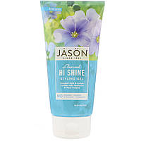 Гель для укладки волос Jason Natural, Гель для укладки Flaxseed Hi Shine, 170 г (6 унций) - Оригинал