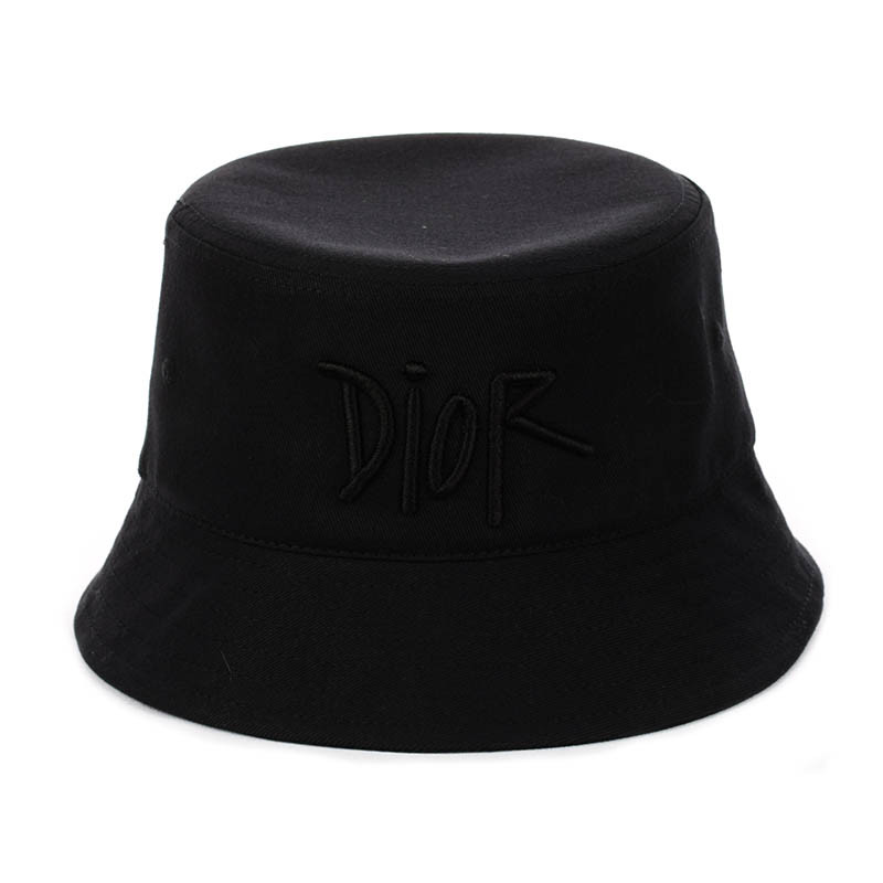 Чьорна панама з вишивкою "DIOR"