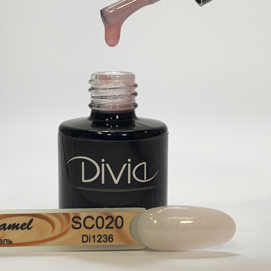 Divia гель лак з Чеммером Salted Caramel/Солона Карамель Di1236 [SC020], 8 мл