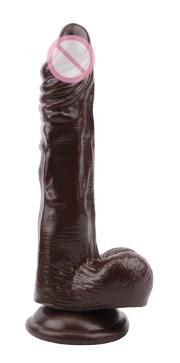 Фалоімітатор реалістичний з мошонкою Rubicon Bronco Rider Dildo-Brown