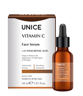 Сироватка для обличчя Unice з гіалуроновою кислотою і вітаміном С, 30 мл