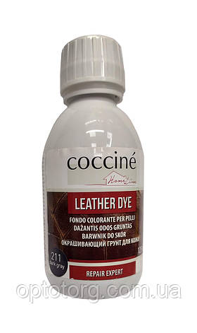 Барвник для шкіри Темно сіра і текстильних матеріалів Leather Dye Кочині Coccine 125мл Польща, фото 1