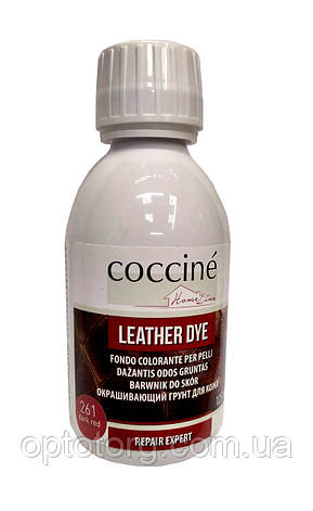 Барвник для шкіри Темно червона і текстильних матеріалів Leather Dye Кочине Coccine 125мл Польща, фото 1