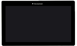 Дисплей (екран) для Lenovo Tab 2 10.1" A10-70F A10-70L + тачскрін (чорний з передньою панеллю)