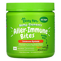 Zesty Paws, Hemp Elements, Укусы против аллергии для собак, для всех возрастов, сыр, 90 мягких жевательных