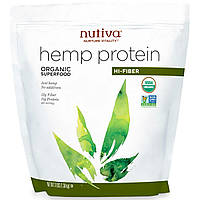 Nutiva, Органический конопляный белок с высоким содержанием клетчатки, 3 фунта (1,36 кг) - Оригинал