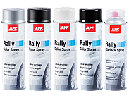 Фарба акрилова в аерозолі APP Rally Color, чорна матова 600 мл (арт. 210112)