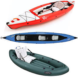 Байдарки Пакрафти Каяки надувні та корпусні