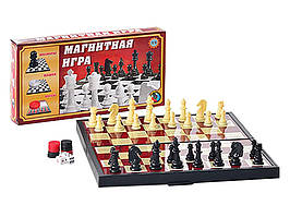 Набір настольх ігор: шахи магнітні + нарди + шашки, MS 9831 S, 3в1, 25x13x3.5 см