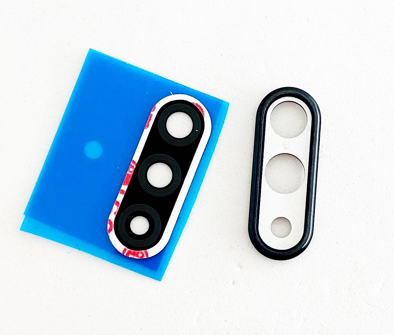 Скло камери Huawei P30 Lite/Nova 4e, з рамкою чорного кольору