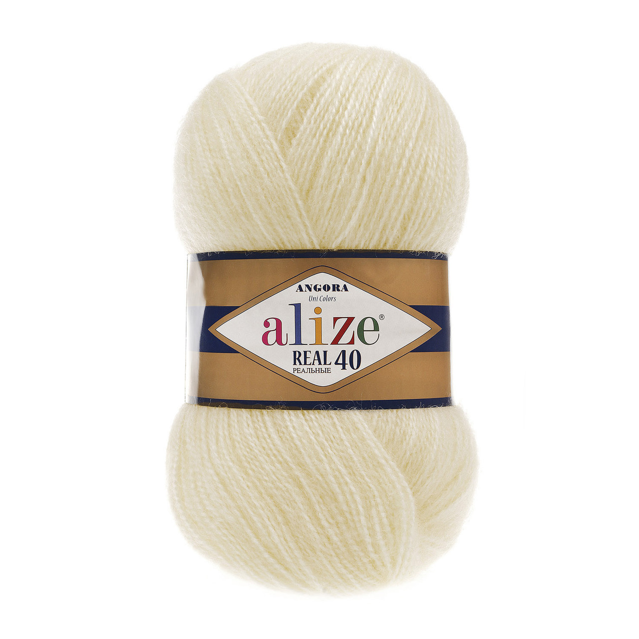 ANGORA REAL 40_01 кремовый - 40% шерсть, 60% акрил