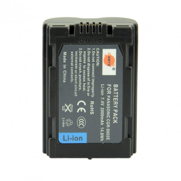 Aкумулятор DSTE для Panasonic DMW-BL14, CGR-S602E, BP-DC1, BP-DC3, 2000 мА·год
