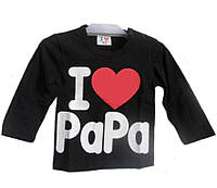 Реглан «I Love Papa» (чёрный)