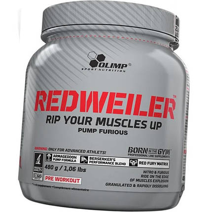 Предтренировочний комплекс Olimp Red Weiler 480 г NO, фото 2