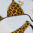 Купальник жіночий бікіні на зав'язках Giraffe braziliano, фото 3