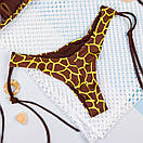 Купальник жіночий бікіні на зав'язках Giraffe braziliano, фото 4