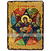 Неопалимая Купина Икона Пресвятой Богородицы ,икона на дереве 210х280 мм