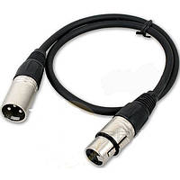 ROCKCABLE RCL 30301 D7 Готовый микрофонный кабель XLR-f - XLR-m, 1м.