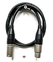 SH Cable SS0.8 BK Готовый микрофонный кабель XLR-XLR, 0,8м.