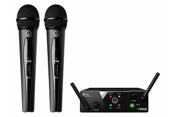 AKG WMS40 Mini2 Vocal Set US45A/C Радіосистема UHF 660.700-662.300 МГц, два ручних мікрофони