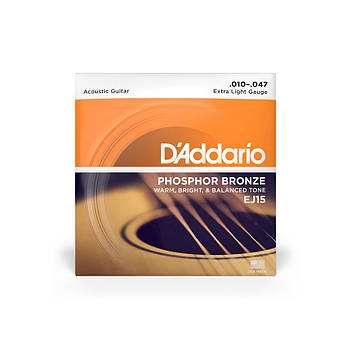 D'ADDARIO EJ15 Phosphor Bronze Струни для акустичної гітари .010-.047