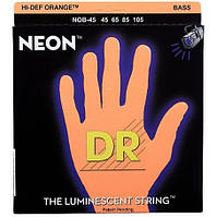 DR NEON ORANGE NOB45 045-105 Струны для бас-гитары.045-.105