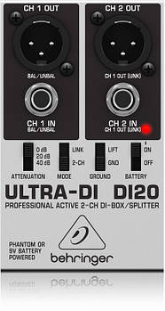 BEHRINGER DI20 ULTRA-DI Директ бокс активний