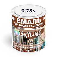 Эмаль для окон и дверей акриловая водорастворимая SkyLine Wood, 0.75 л