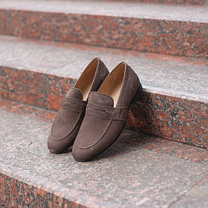 Світло коричневі лофери з нубуку 40 41 43 размер