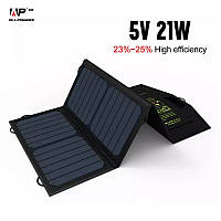 Зарядний пристрій на сонячних панелях для смартфонів ALLPOWERS 5V 21W 2 USB, сонячна панель