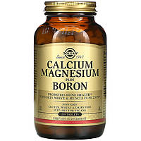 Кальций, магний + бор SOLGAR "Calcium Magnesium Plus Boron" для здоровья костей (250 таблеток)