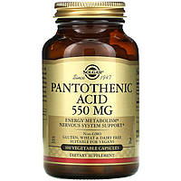 Пантотеновая кислота (витамин B5) SOLGAR "Pantothenic Acid" 550 мг (100 капсул)