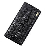 Жіночий гаманець з тисненням крокодила Banyanu чорний