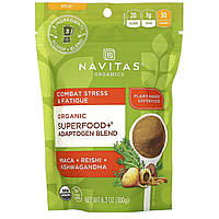 Navitas Organics, Superfood+ Adaptogen Blend, Maca + Reishi + Ashwagandha, 6.3 oz (180 g) - Оригинал