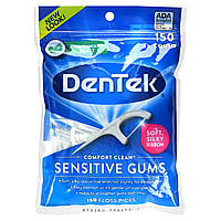 DenTek, Comfort Clean Floss, зубная нить для чувствительных десен, жидкость для полоскания рта, 150 зубной