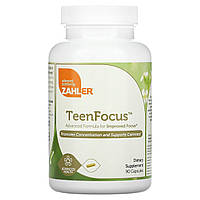 Zahler, TeenFocus, улучшенная формула для улучшения концентрации внимания, 90 капсул - Оригинал